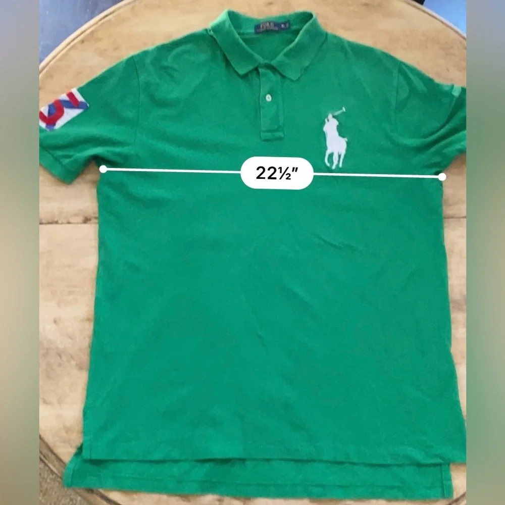 Polo Ralph Lauren Men’s Sz XL Kelly‎ Green Mesh Knit Big Pony Rugby Polo Shirt